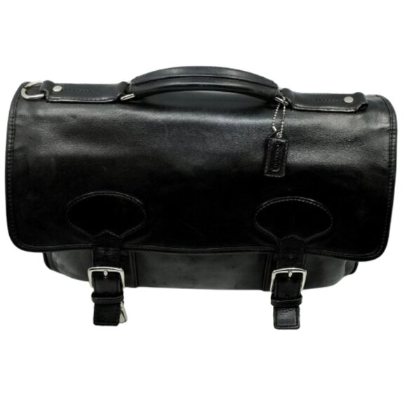 COACH~Conner~5237~VINTAGE BLACKGLOVE LEATHER LAPTOP ATTACHE TRAVEL BAG - Picture 5 of 7